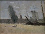 Jean-Baptiste-Camille Corot Dunkerque oil